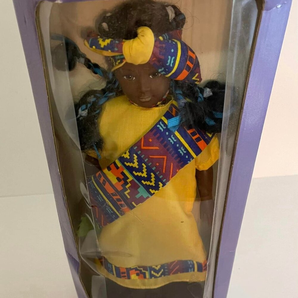 1995 Dolls of All Nations “Kenya” Doll 12” NEW IN BOX Unimax Toys LTD. EUC